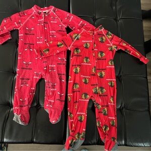 Chicago Bulls & Blackhawks Red Kids One Piece Footies